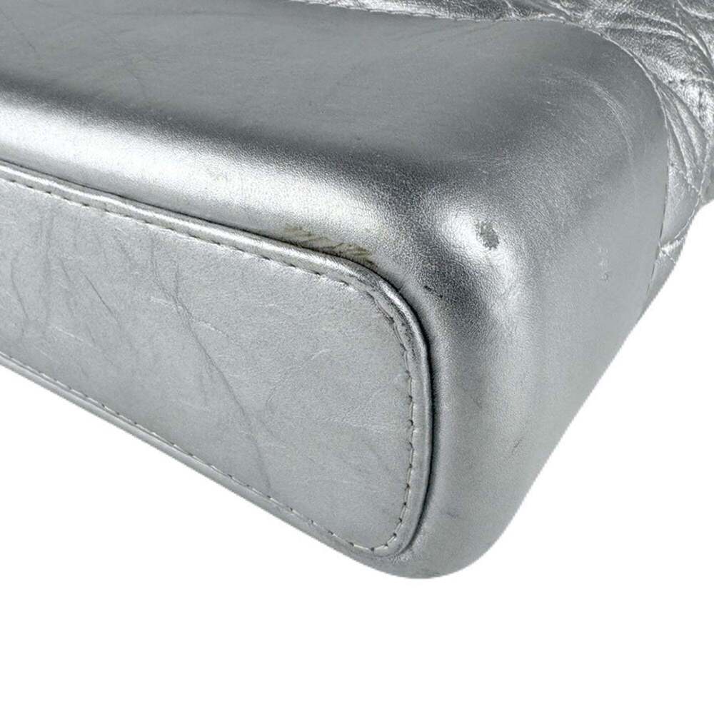 CHANEL Silver Leather Shoulder Bag - Picture 9 of 13